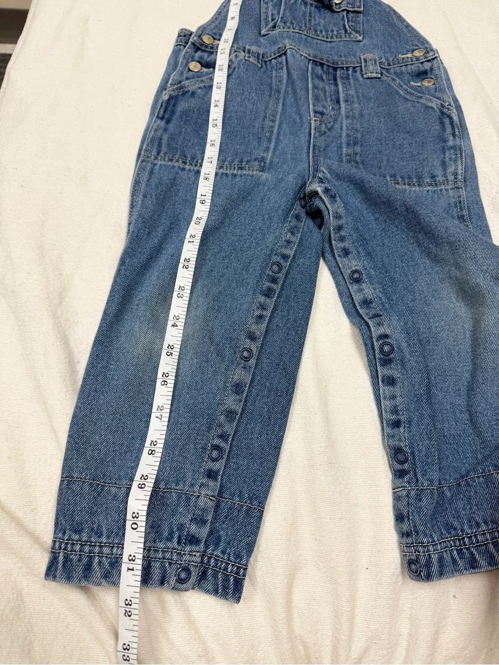 Vintage 2003 Gymboree Denim Overalls 3T Helicopter Green Lined